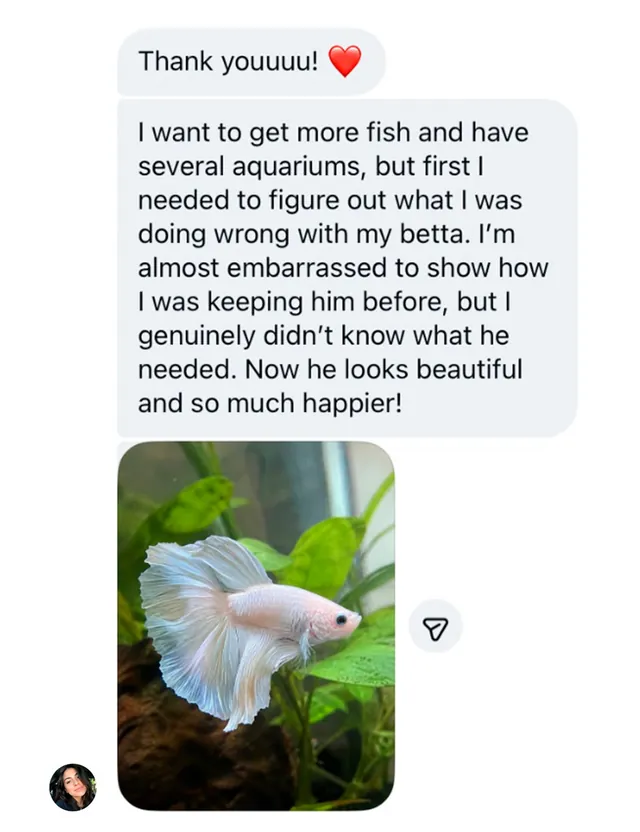 Customer message about Aquarium Made Simple