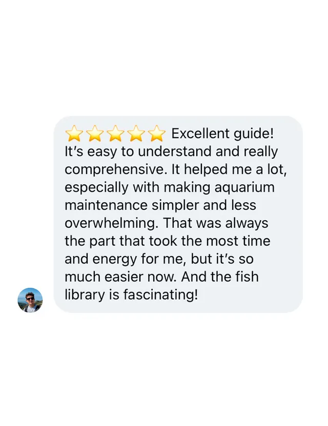 Customer message about Aquarium Made Simple