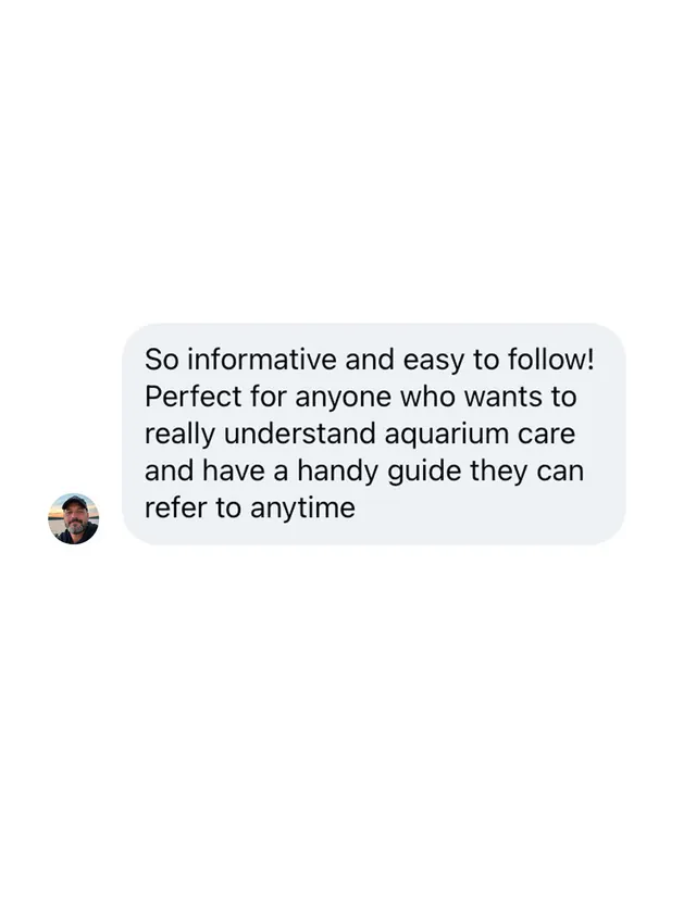 Customer message about Aquarium Made Simple