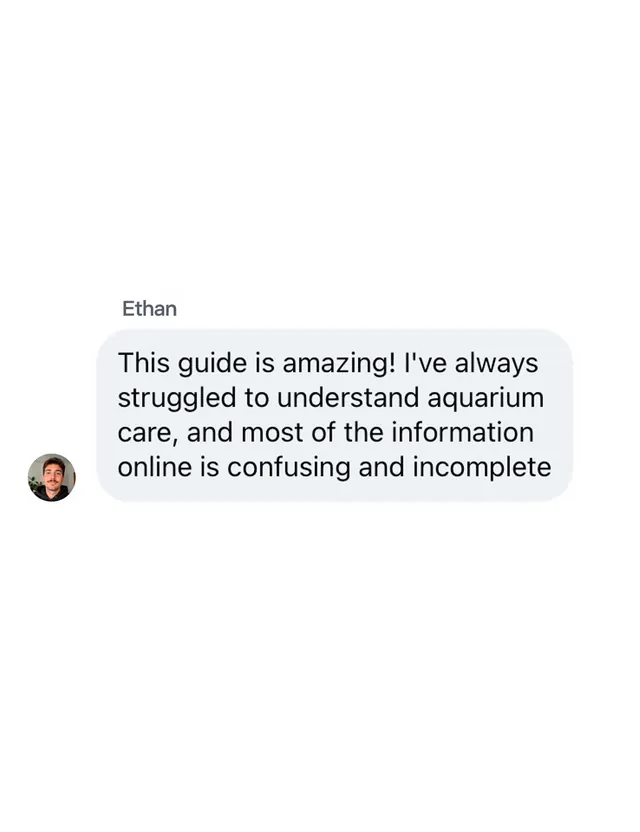Customer message about Aquarium Made Simple